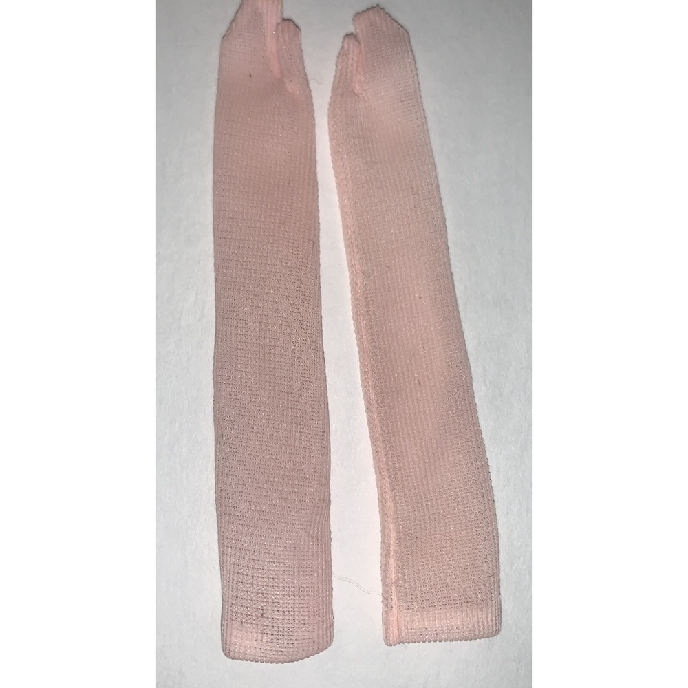VINTAGE MOD BARBIE FOR #1844 LONG PINK TRICOT GLOVES these are a light pink